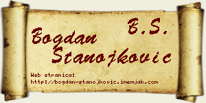Bogdan Stanojković vizit kartica